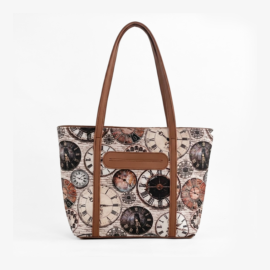 Vintage Clock Tote Bag