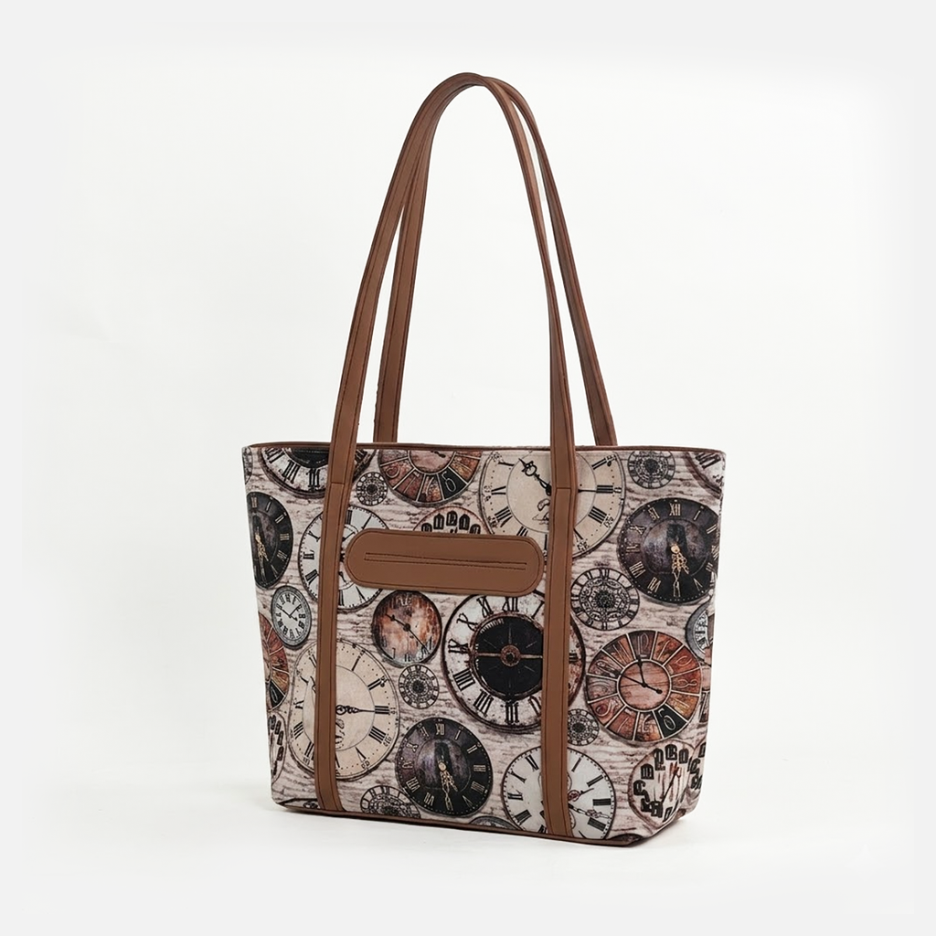 Vintage Clock Tote Bag