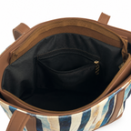 Azure Stripe Tote Bag