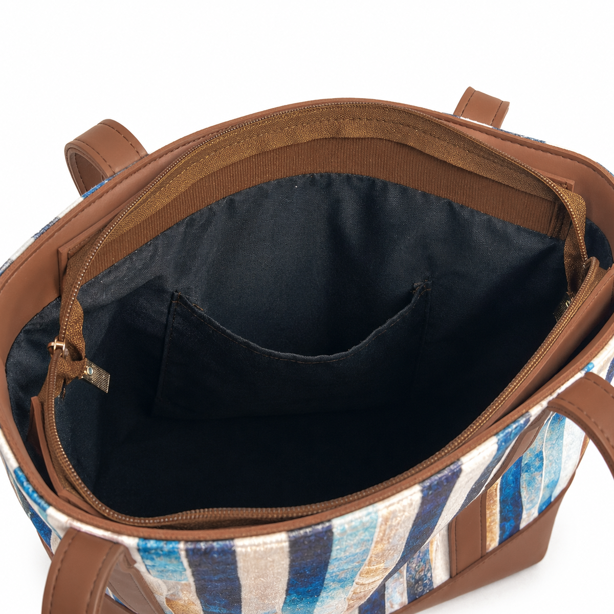 Azure Stripe Tote Bag
